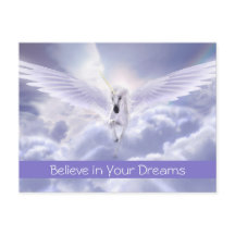 Cute Custom Text Magic Flying Unicorn Purple Cloud