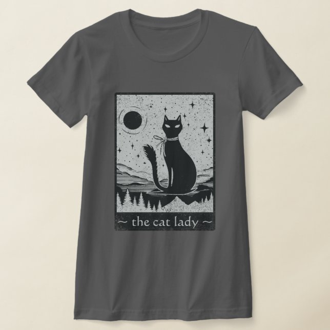 Cute Custom Text Tarot Card Fortune Teller Funny T-Shirt (Laydown)