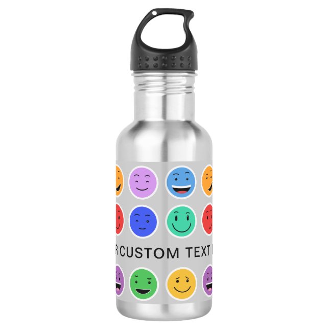 Cute custom text water bottles (Front)