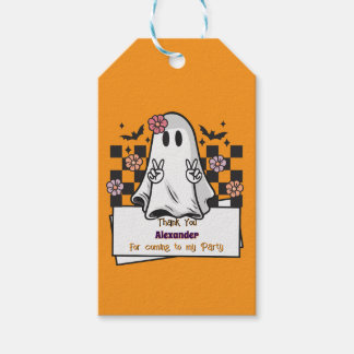 Cute Custom Thank You Halloween Ghost Gift Tags