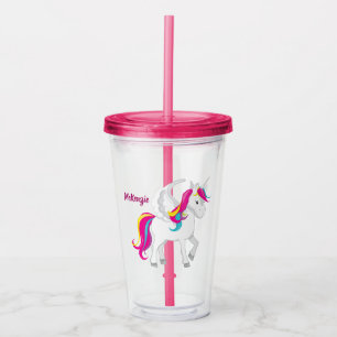Cute Custom Unicorn Acrylic Tumbler