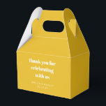 Cute Custom Yellow Couples Shower Thank You Favour Box<br><div class="desc">Minimalist Modern Cute Custom Yellow Couples Bridal Shower Thank You Favour Box</div>