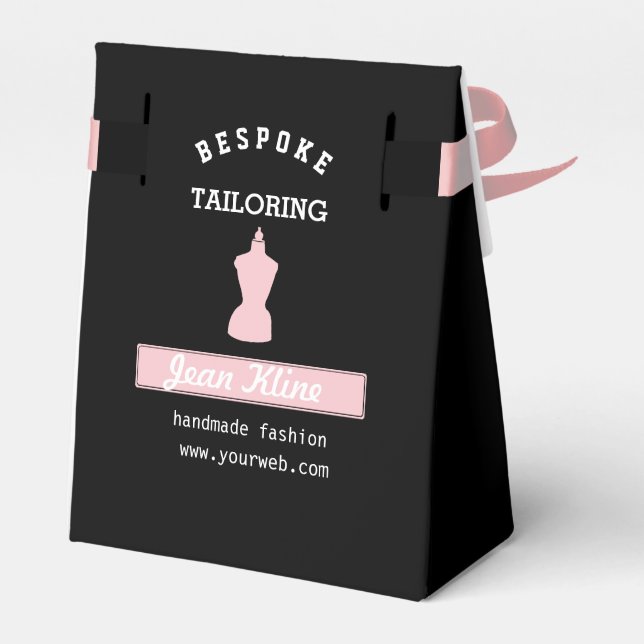 Cute Customer Bespoke Handmade Fashion Boutique Favour Box (Back Side)