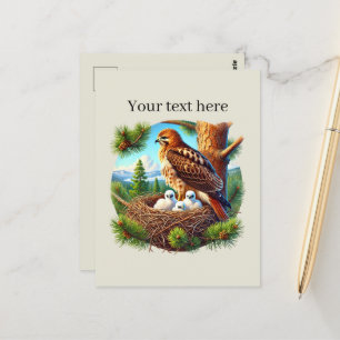 Cute customisable animal lovers eagle postcard