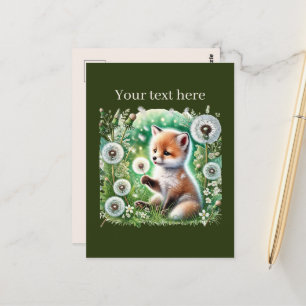 Cute customisable animal lovers postcard
