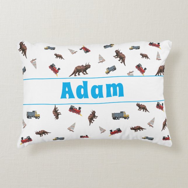 Cute Customisable Baby Boy Decorative Cushion (Front)