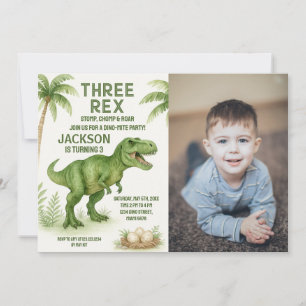 Cute & Customisable Dino Party Cards for Kids