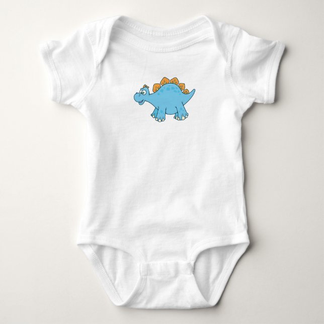 Cute Customisable Dinosaur Baby Bodysuit (Front)