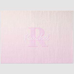 Cute Customisable Monogram   Peach & Pink Ombre Tissue Paper