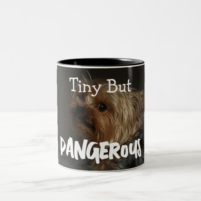 Cute Customisable Personalised Terrier Dog Mum Pet Two-Tone Coffee Mug (Center)