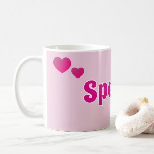 Cute Customisable Pink Playful Dog Cat Pet  Coffee Mug