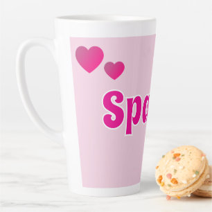 Cute Customisable Pink Playful Dog Cat Pet  Latte Mug