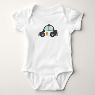 Cute Customisable Police Car Baby Bodysuit