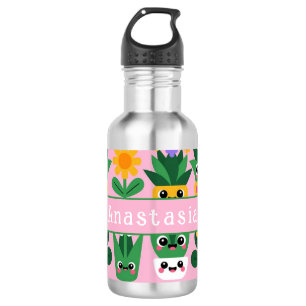 Cute Customisable Pot Plant Print 532 Ml Water Bottle
