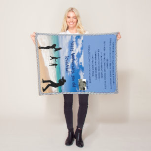 Cute Customisable Small Throw Fleece Blanket