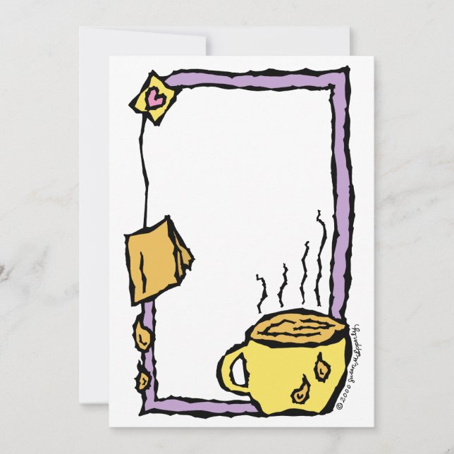 Cute Customisable Tea Party / Afternoon High Tea Invitation (Front)