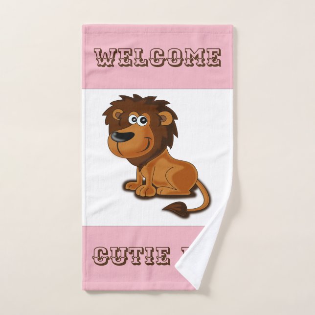 Cute Customisable Welcome Cutie Pie Hand Towel (Hand Towel)