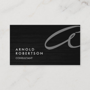 Cute Customise Text Grey Trendy Business Card