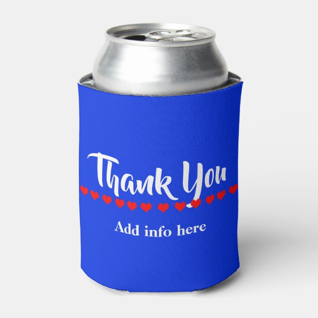 Cute Customise Thank You Can Cooler (Can Front)