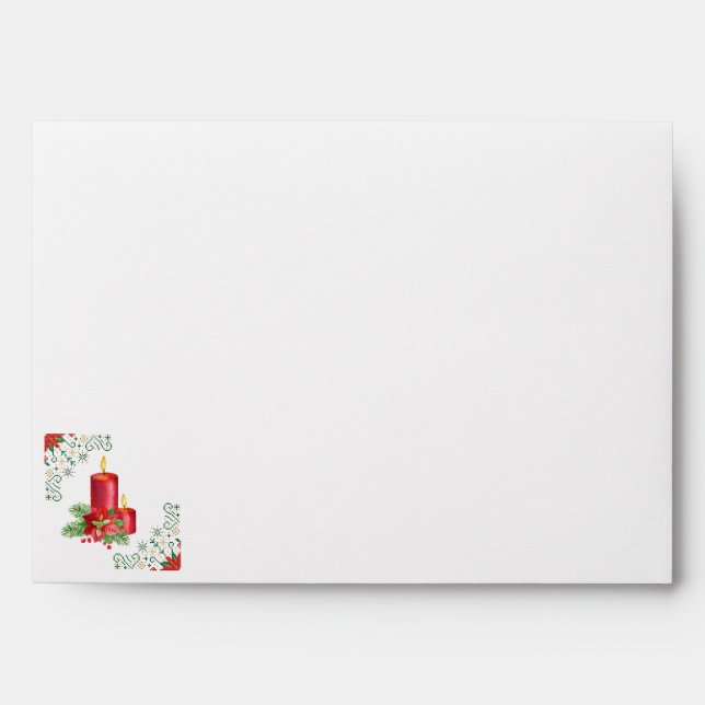 Cute Customised Christmas Candles Envelope (Front)