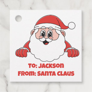Cute Customised From Santa Claus Favour Tags