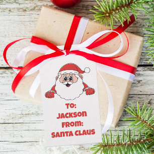 Cute Customised From Santa Claus Gift Tags