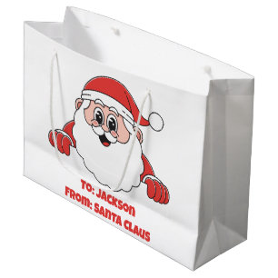 Cute Customised From Santa Claus Large Gift Bag
