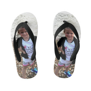 Cute Customised Photo Design Kid's Flip Flops