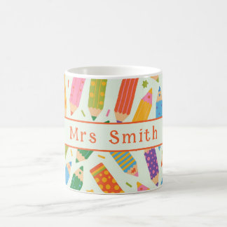 Cute Customizable Pencil Print Coffee Mug