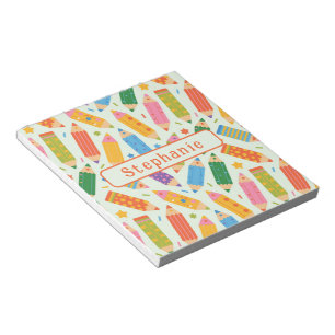 Cute Customizable Pencil Print Notepad