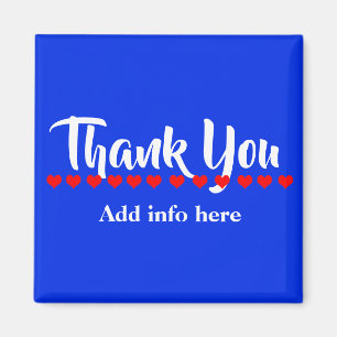 Cute Customize Thank You Magnet