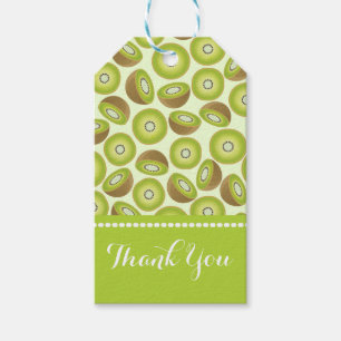 Cute Cut Kiwi Pattern Gift Tags