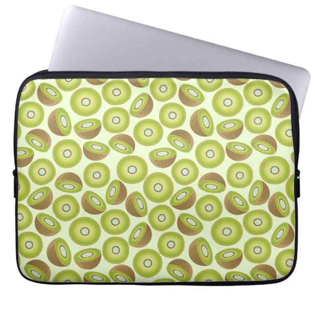 Cute Cut Kiwi Pattern Laptop Sleeve (Front)