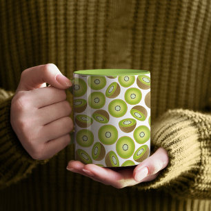 Cute Cut Kiwi Pattern Mug