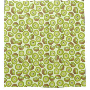 Cute Cut Kiwi Pattern Shower Curtain
