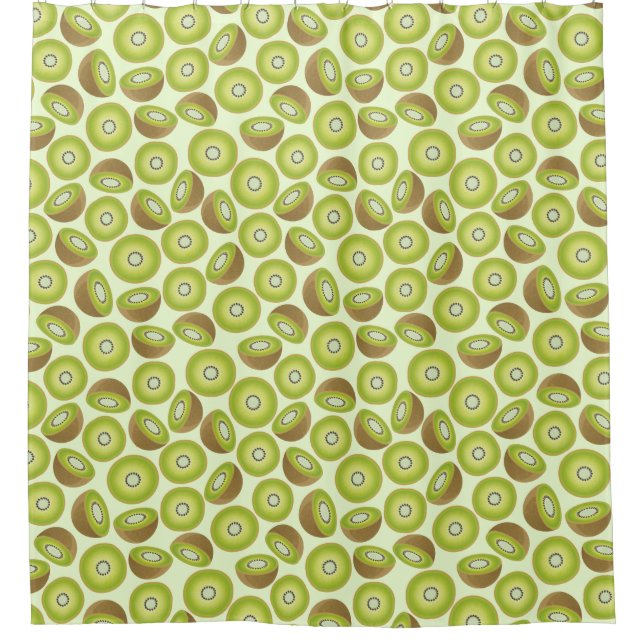Cute Cut Kiwi Pattern Shower Curtain (Front)