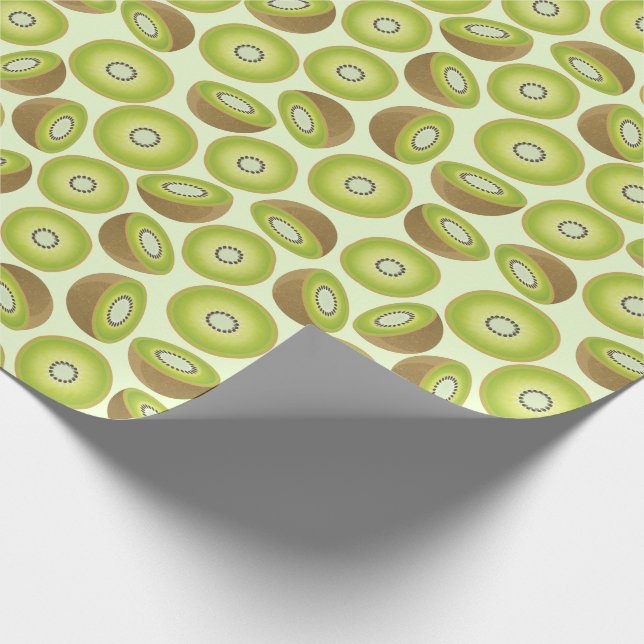 Cute Cut Kiwi Pattern Wrapping Paper (Corner)