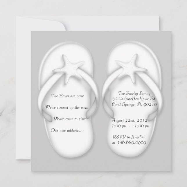 CUTE Cut out House Warming Party Invite (Front)