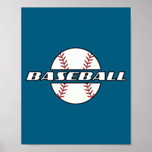 Cute Cute Baseball Sporty Player Coach Poster
