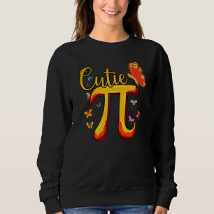 Cute &  Cutie Pi Math Pie Butterfly Adorable Math  Sweatshirt