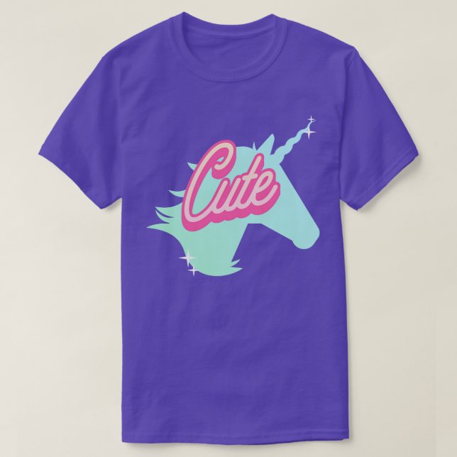 Cute Cutie Unicorn T-Shirt (Design Front)