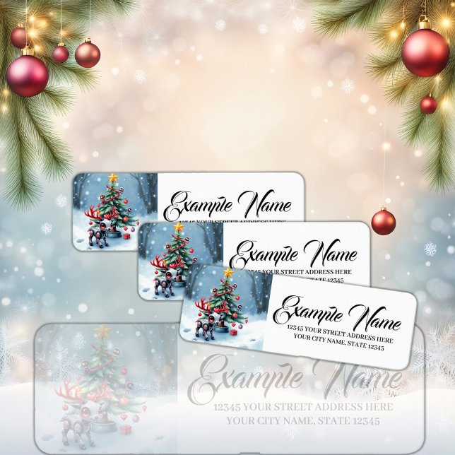 Cute Cyberpunk Reindeer with Christmas Tree (Creator Uploaded)