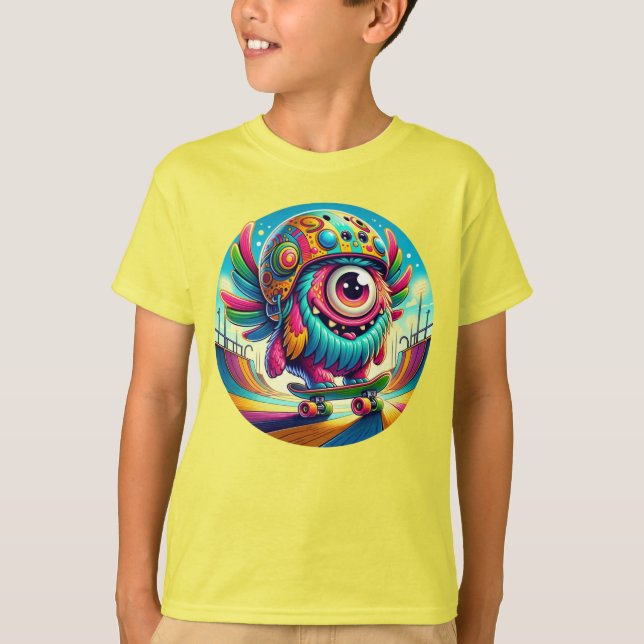 Cute Cyclops Skater T-Shirt (Front)
