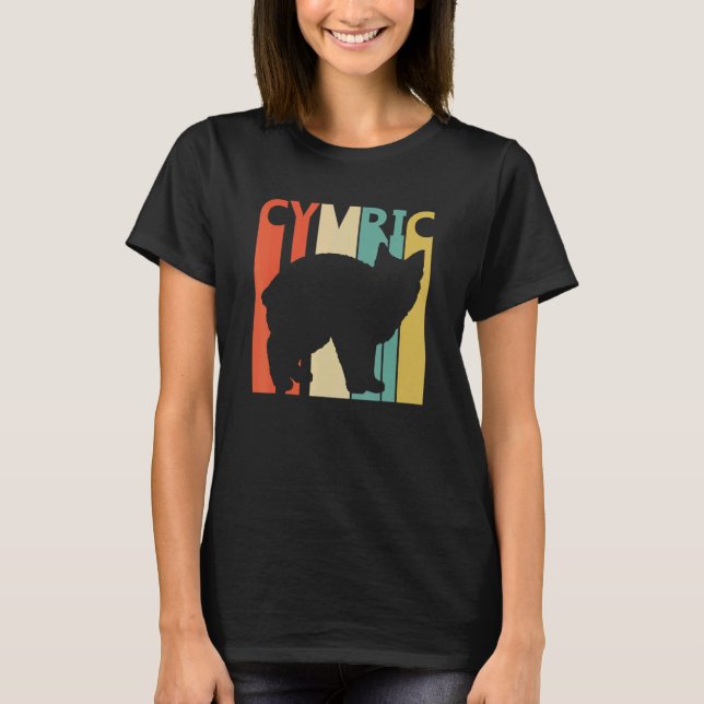 Cute Cymric Cat T-Shirt (Front)
