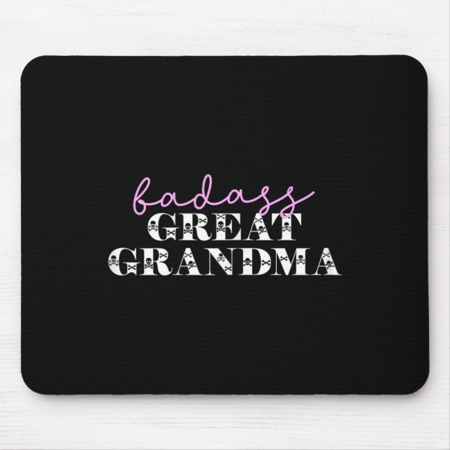 Cute D Great Grandma Funny Skulls  Mouse Mat (Front)