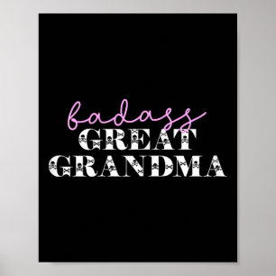 Cute D Great Grandma Funny Skulls Poster