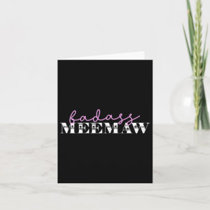Cute D Meemaw Funny Skulls Mee-maw Card