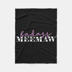 Cute D Meemaw Funny Skulls Mee-maw Fleece Blanket