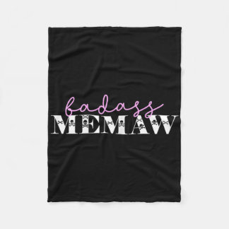 Cute D Memaw Funny Skulls Fleece Blanket