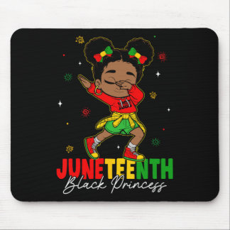 Cute Dabbing Black Girl Toddler Black Princess Jun Mouse Mat